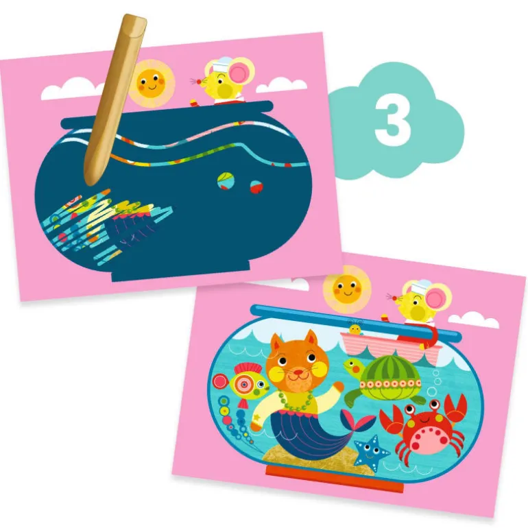 6 activités créatives "Le chat et ses amis" 9292<Djeco Cheap