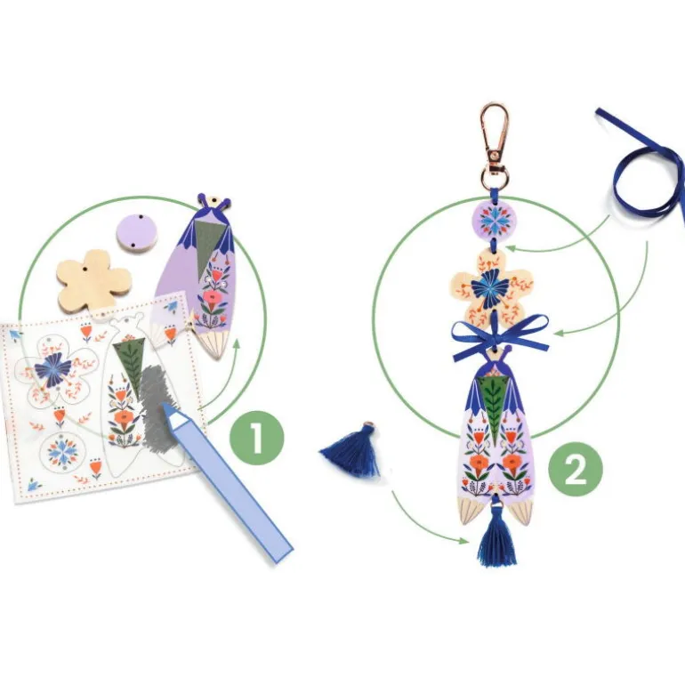3 bijoux de sac à créer "Papillons Butterflies" 7981<Djeco Best