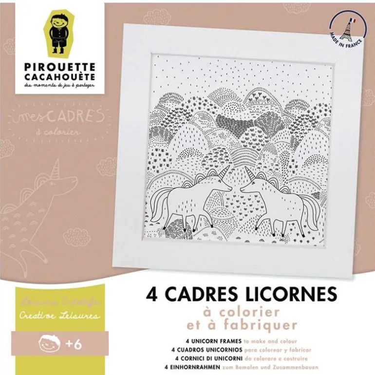 4 cadres licornes à colorier et à fabriquer Pirouette Cacahouète<PIROUETTE CACAHOUETE Fashion