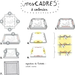 4 cadres licornes à colorier et à fabriquer Pirouette Cacahouète<PIROUETTE CACAHOUETE Fashion