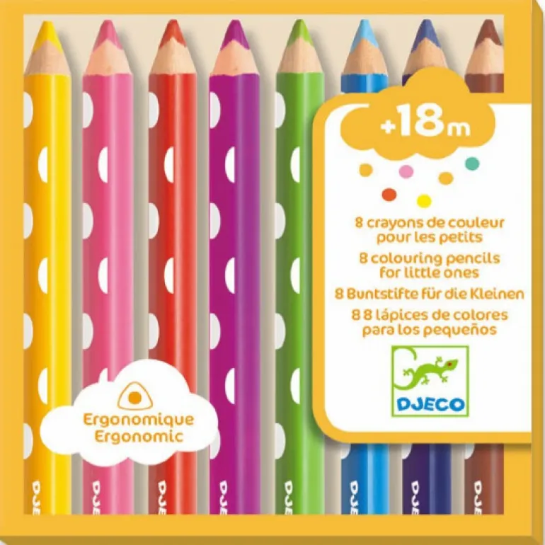 8 crayons de couleur pour les petits 9004<Djeco New