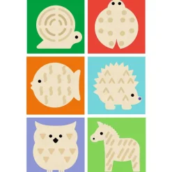 4 cubes puzzles en bois TouchBasic 6217<Djeco Hot