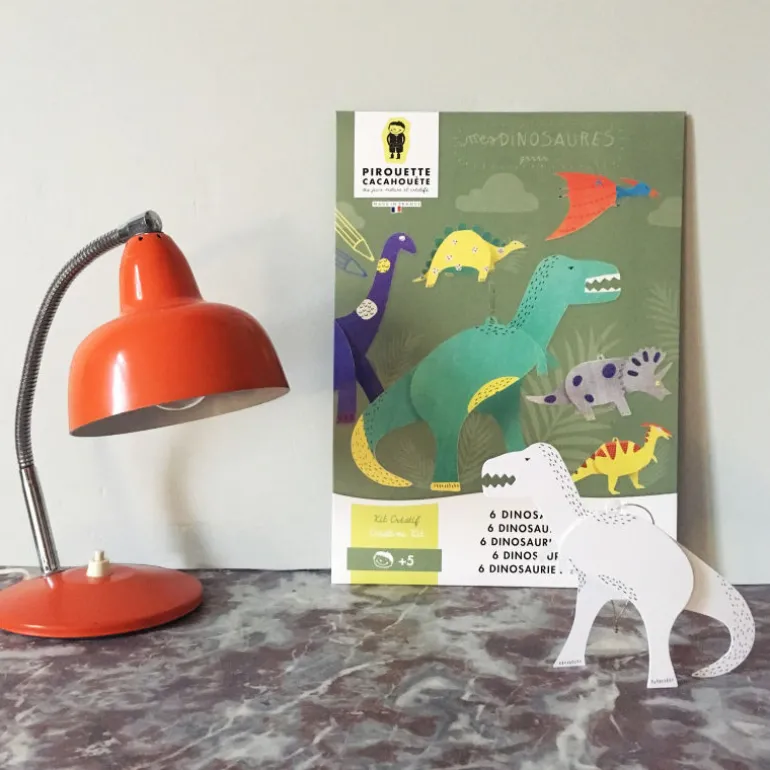 6 dinosaures à colorier, kit créatif pour enfant Pirouette Cacahouète<PIROUETTE CACAHOUETE Cheap