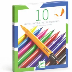 10 feutres pinceaux couleurs classiques DJO 8800<Djeco Cheap