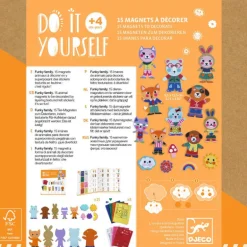 10 magnets d'animaux à décorer "Funky family" DIY 7919<Djeco Store