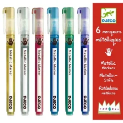6 marqueurs métalliques DJO 8870<Djeco Clearance
