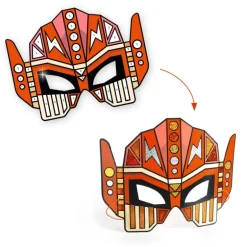 4 masques à métalliser "Super robots" DIY 7924<Djeco Hot