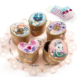 5 mini boîtes à décorer "Adorables" 7918<Djeco Shop