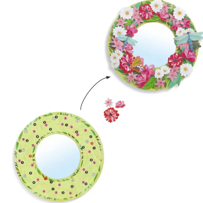 3 miroirs à décorer "Douceur florale" DIY 7908<Djeco Store