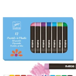 12 pastels à l'huile 9748<Djeco New