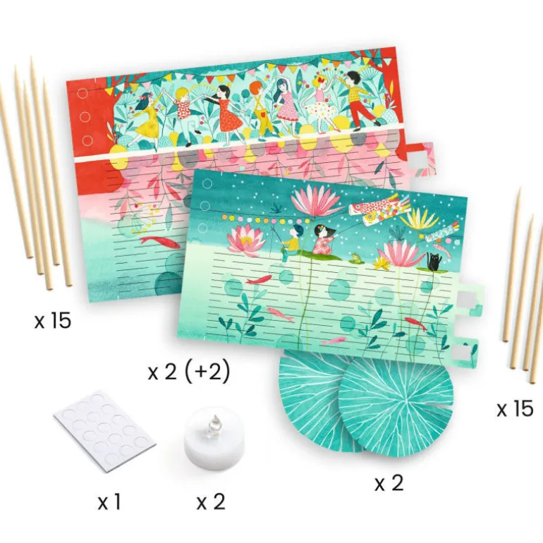 2 photophores déco à créer "Danse des lucioles" DIY 7968<Djeco Best Sale