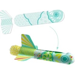 3 poissons volants à colorier "Koinobori" 7943<Djeco Cheap