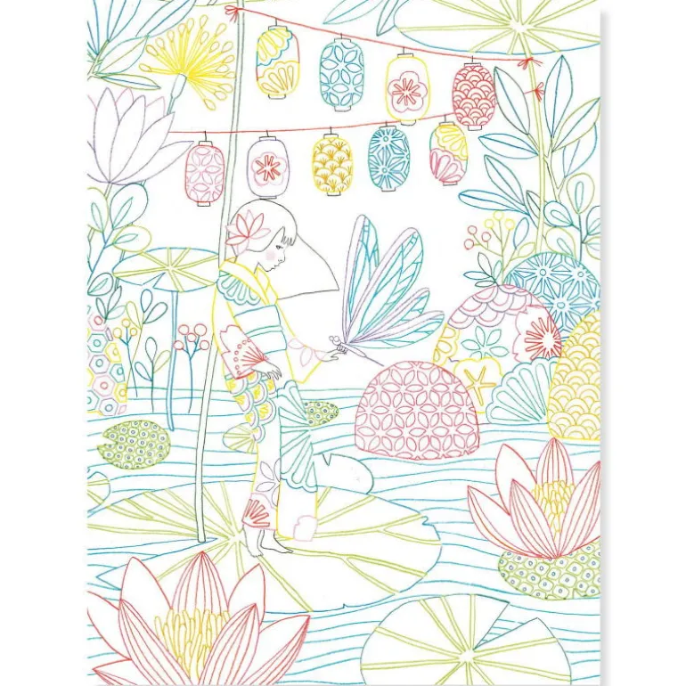 3 posters à colorier "Japon" Colouring Gallery 8694<Djeco Discount
