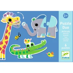 6 puzzles duo "Articulo animaux" 8262<Djeco Best
