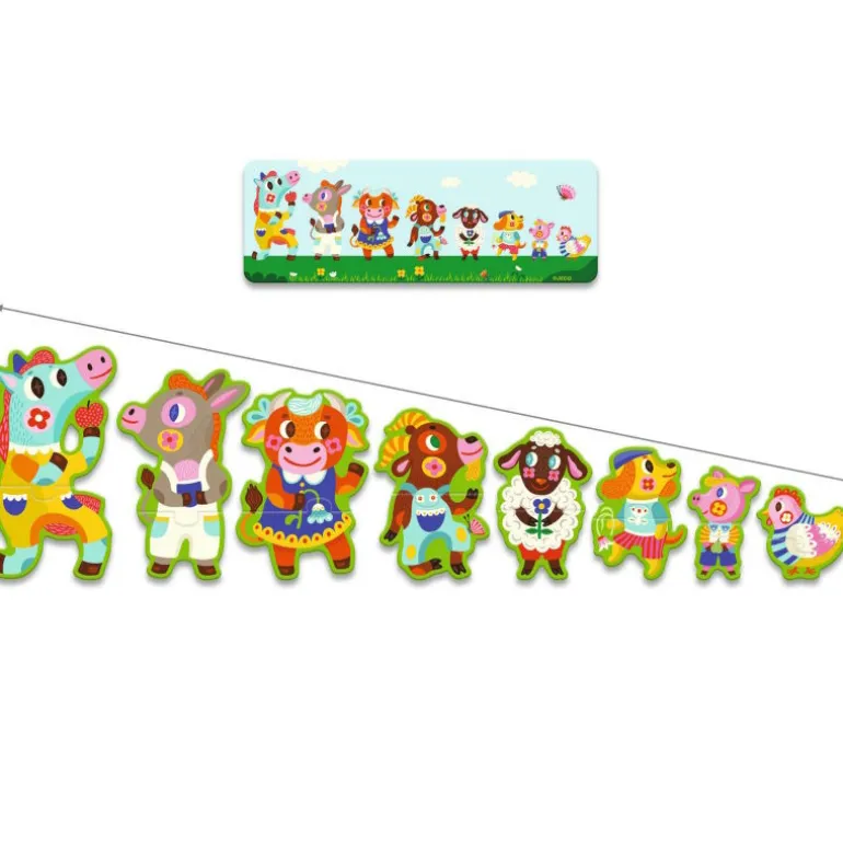 8 puzzles duo "Grands et petits à la ferme" 8266<Djeco Cheap