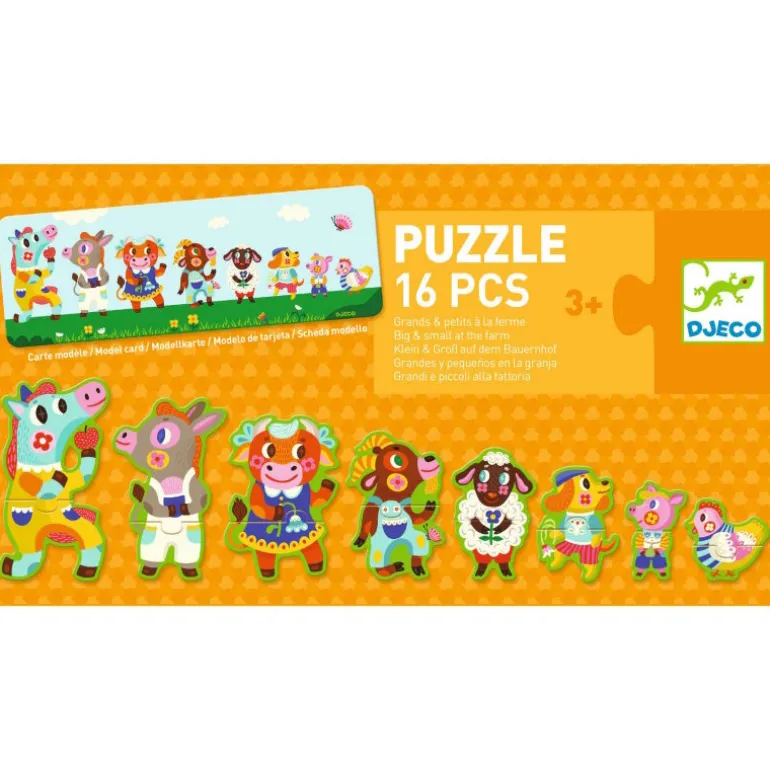 8 puzzles duo "Grands et petits à la ferme" 8266<Djeco Cheap