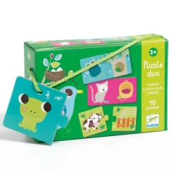 10 puzzles duo "Habitat des animaux" 8164<Djeco New