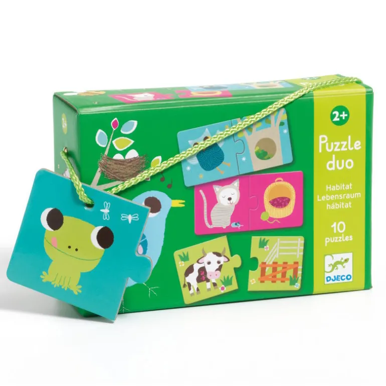 10 puzzles duo "Habitat des animaux" 8164<Djeco New