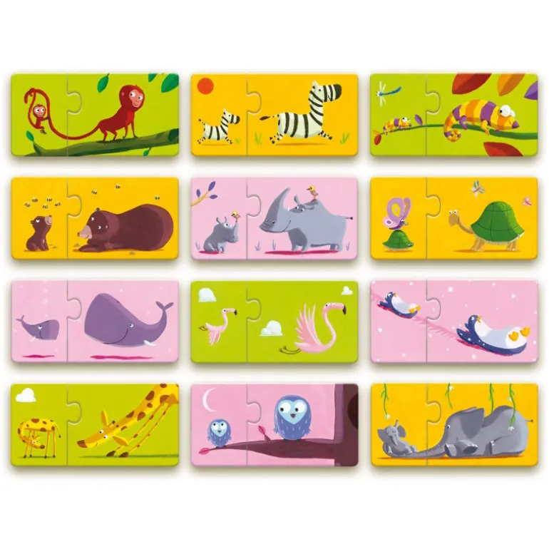 12 puzzles duo "Maman animal et son bébé" 8157<Djeco Online