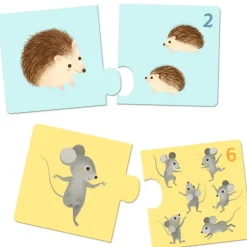 12 puzzles duo "Mamans et bébés animaux" 8197<Djeco Clearance