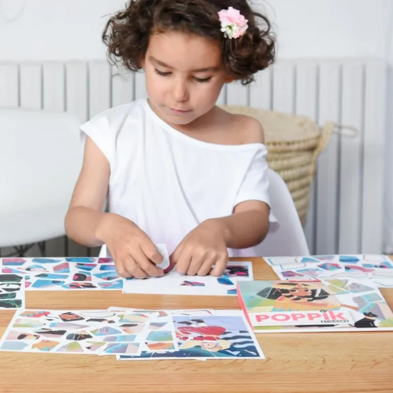 3 puzzles en stickers "Princesses"<POPPIK Best Sale