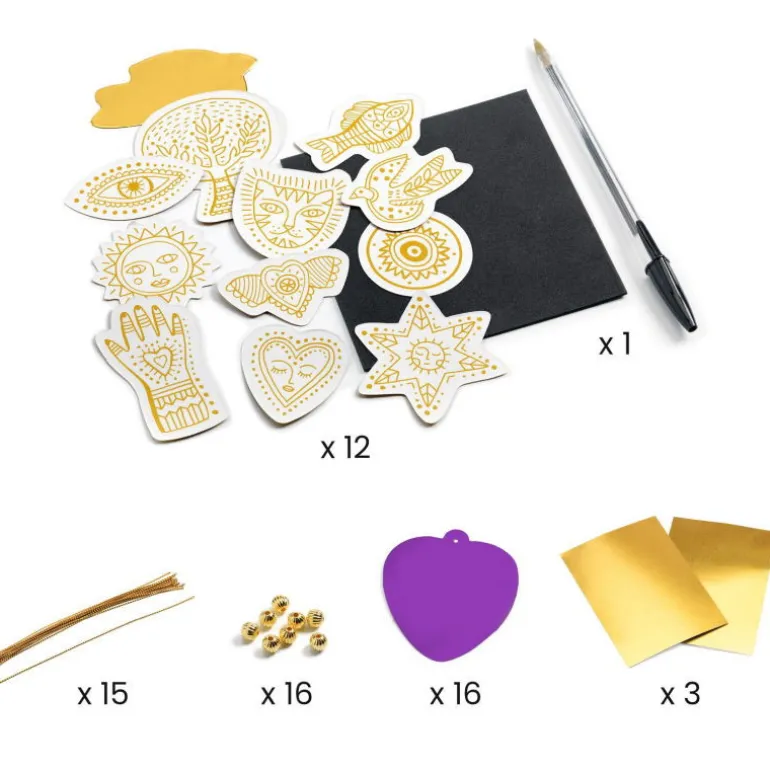 Amulettes en métal à créer "Porte-bonheur" 7980<Djeco New