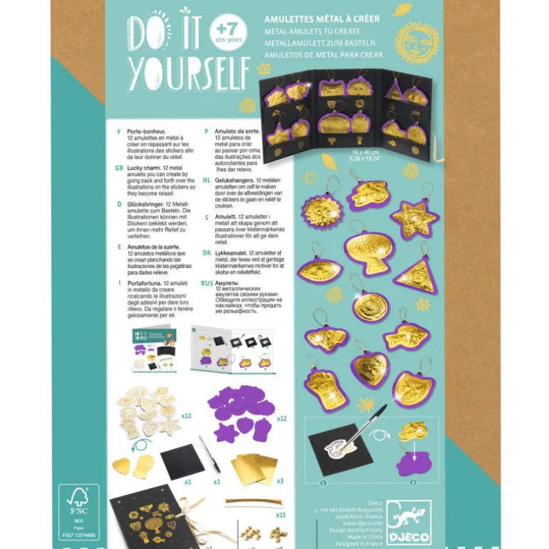 Amulettes en métal à créer "Porte-bonheur" 7980<Djeco New