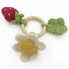 Anneau de dentition "Printemps" hochet en crochet en coton bio The veggy toys<MyuM Shop