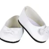 Ballerines blanches avec noeud pour poupées de 28 cm<Petitcollin Fashion