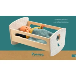 Berceau en bois "Blue Night" accessoire pour poupée POMEA de 7862<Djeco Fashion