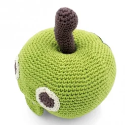 Boîte à musique pomme en crochet "The veggy toys", coton bio<MyuM Hot