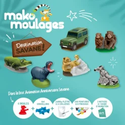 Box animation anniversaire "Animaux de la Savane" 39076<Mako moulages Outlet