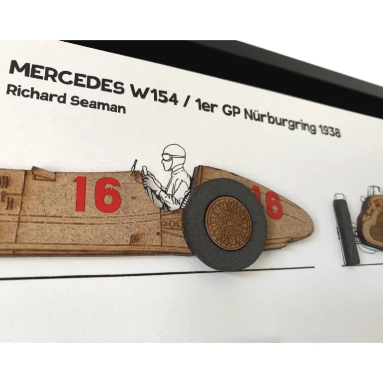 Cadre Mercedes w154_ décoration vintage auto<Vitrine du Monde Collection Cheap