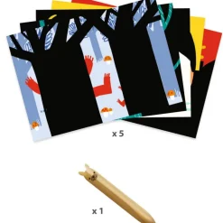 Cartes à gratter des tout-petits 'Animaux à découvrir' 0041<Djeco Best Sale