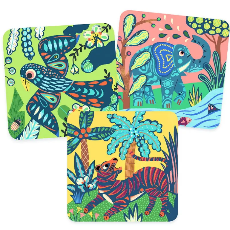 Cartes à gratter 'Grosses bêtes' 9095<Djeco Hot