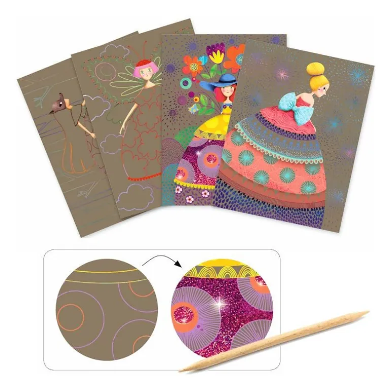Cartes à gratter 'Le bal des coquettes' 9725<Djeco Sale