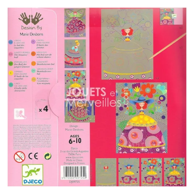 Cartes à gratter 'Le bal des coquettes' 9725<Djeco Sale
