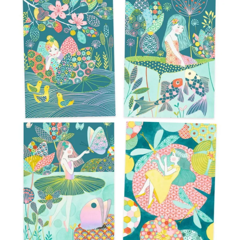 Cartes à gratter 'L'étang' 9716<Djeco Clearance
