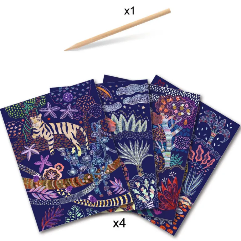 Cartes à gratter 'Nature luxuriante' 9728<Djeco Shop