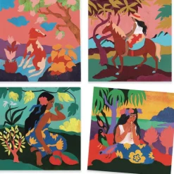 Cartes à peindre "Polynésie" 9372 inspired by Paul Gauguin<Djeco Clearance