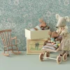 Chaise à bascule miniature en métal pour souris - Rose poudré<Maileg Discount