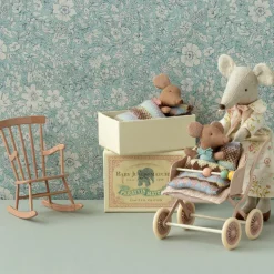 Chaise à bascule miniature en métal pour souris - Rose poudré<Maileg Discount
