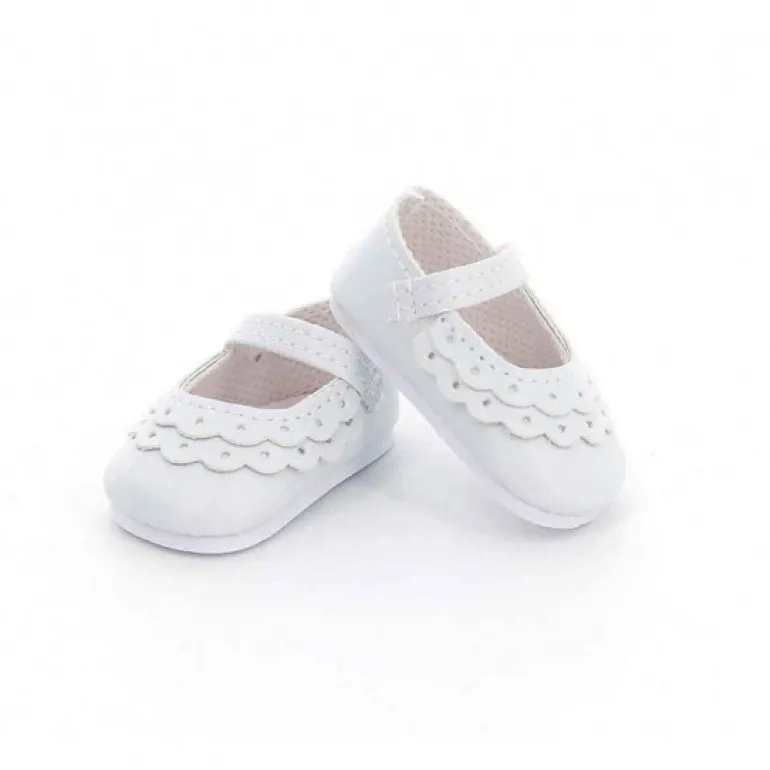 Chaussures blanches à bride avec dentelle pour poupées de 34 cm<Petitcollin Cheap