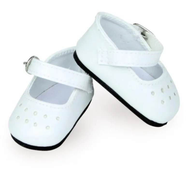 Chaussures blanches à bride pour poupées de 34 cm<Petitcollin Clearance