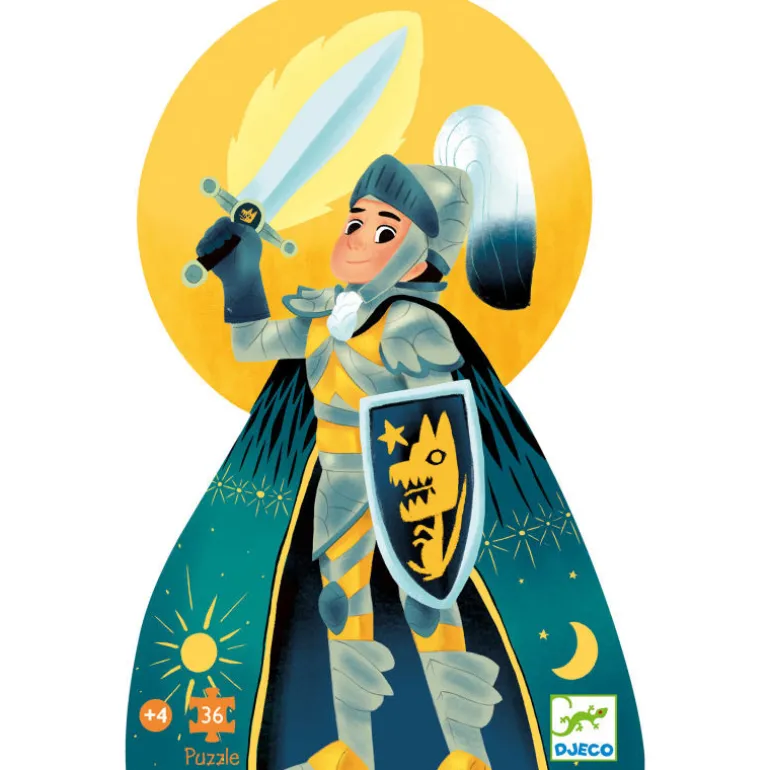 Chevalier de la pleine lune, puzzle 36 pcs silhouette 7237<Djeco Hot