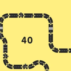 Circuit de route flexible Waytoplay, coffret King of Road 40 pcs<Waytoplay Toys Cheap