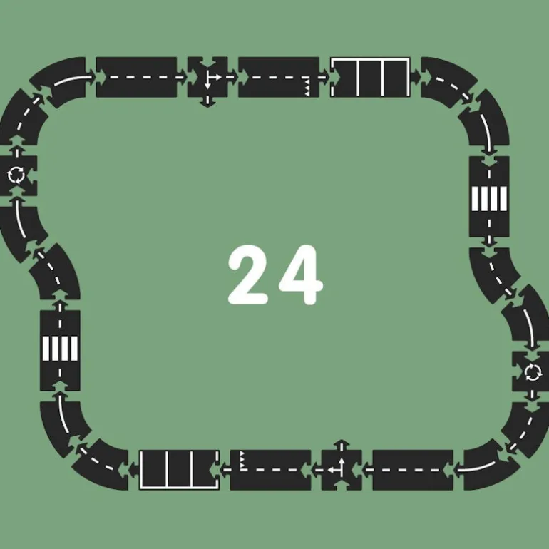 Circuit de route flexible Waytoplay, coffret Autoroute 24 pcs<Waytoplay Toys Store