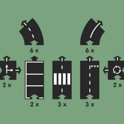 Circuit de route flexible Waytoplay, coffret Autoroute 24 pcs<Waytoplay Toys Store