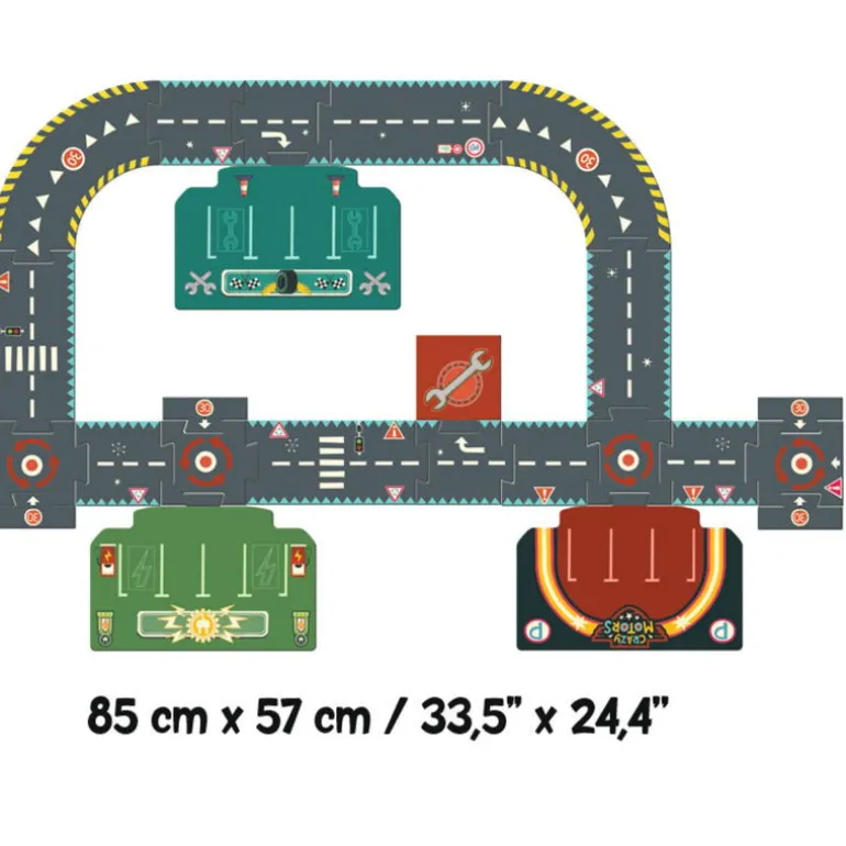 Circuit de routes géant "City Circuit" Crazy Motors 5497<Djeco Best