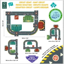 Circuit de routes géant "City Circuit" Crazy Motors 5497<Djeco Best